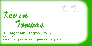 kevin tompos business card